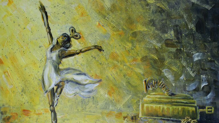 Ballerina entflieht ihrer Spieldose.