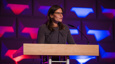 Dr. Muriel Kim Helbig am Rednerpult