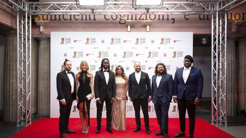 York-Fabian Raabe, Alisia Ludwig, Eugene Boateng, Haidy Sanchez, Eric Golub, Tommy Niessner und Prince Kuhlmann (Nominierte Spielfilm) York-Fabian Raabe, Alisia Ludwig, Eugene Boateng, Haidy Sanchez, Eric Golub, Tommy Niessner und Prince Kuhlmann (Nominierte Spielfilm)