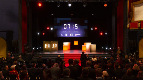 Bühne des Hessischen Film- und Kinopreises 2021 Bühne des Hessischen Film- und Kinopreises 2021