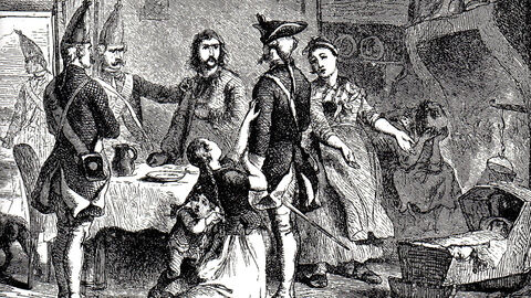 Historisches Bild von den "hessian mercenaries"