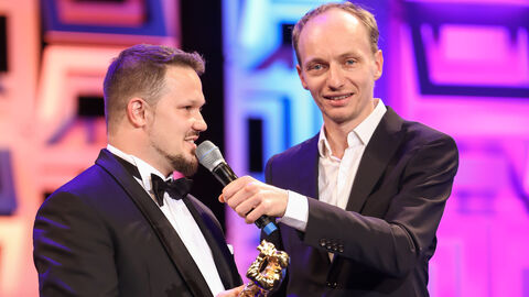Tom Fröhlich (l) bei der Preisverleihung 2017 Tom Fröhlich bei der Preisverleihung 2017