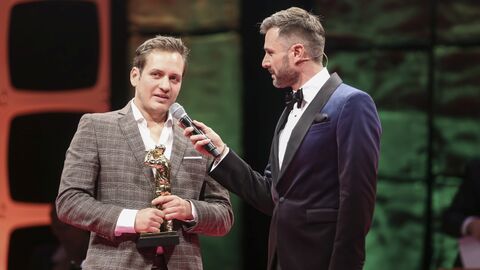 Peter Meister im Gespräch mit Moderator Jochen Schropp Peter Meister im Gespräch mit Moderator Jochen Schropp