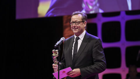 Schauspieler Matthias Brandt bei seiner Dankesrede Schauspieler Matthias Brandt bei seiner Dankesrede