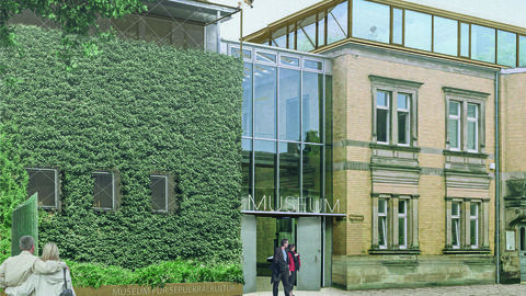 Den 1. Preis erhielt das Büro Schulze Schulze Berger aus Kassel  Siegerentwurf für das Museum für Sepulkralkultur