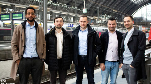 Johannes Abel, Igor Meier, Stefan Resch, Bassam Al Magrakuni und André Röll von der Frankfurt University of Applied Sciences