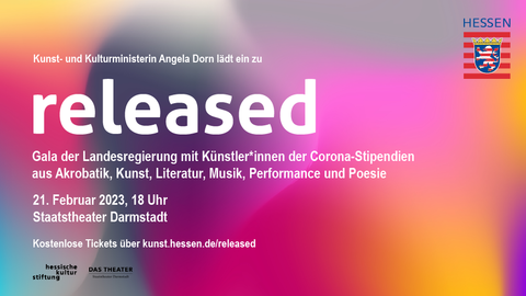 Bühne frei für die released-Gala! Plakat der "released"-Gala mit Informtionen zu Zeit und Ort (wird auch im Artikel beschrieben)
