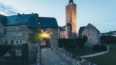 Blick in den Hof von Schloss Steinau