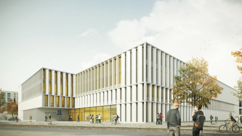 Visualisierung des Neubaus für den Fachbereich Informatik und Mathematik So soll der Neubau für den Fachbereich Informatik und Mathematik aussehen