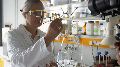 Eine Wissenschaftlerin im Labor