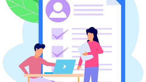 Die wissenschaftliche Begleitung und Evaluation soll gefördert werden. Zwei Figuren mit einer Checklist