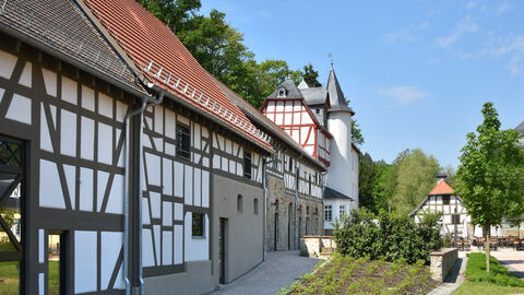 Das Hofgut Schmitte in Biebertal wurde 2024 mit dem Hessischen Denkmalschutzpreis ausgezeichnet. Blick auf das Hofgut Schmitte in Biebertal