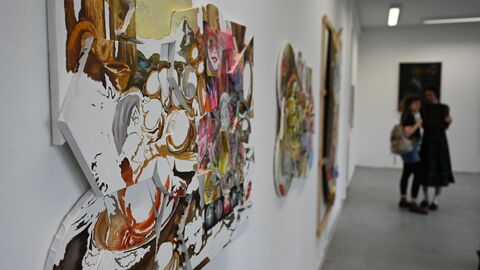 Impressionen vom Sommerreise Besuch bei der Jahresausstellung der Kunsthochschule Kassel. Kunstwerke in der Kunsthochschule Kassel