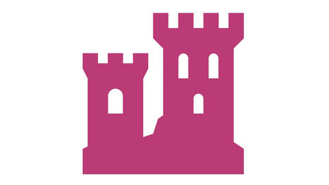 Eine stilisierte Burg als Symbol für Abteilung V