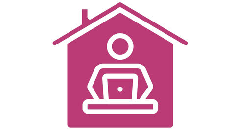 Wir bieten flexibles und mobiles Arbeiten Symbolbild für Homeoffice