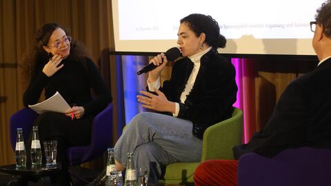 Impressionen der Fachtagung „Jüdisches Leben in Deutschland im Spannungsfeld zwischen Anpassung und Autonomie“ Blick in die Talkrunde