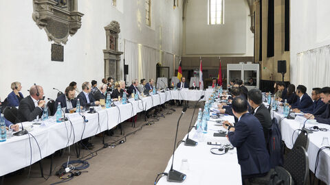 Impressionen vom Besuch der VGU-Delegation im Bergpark Wilhelmshöhe.