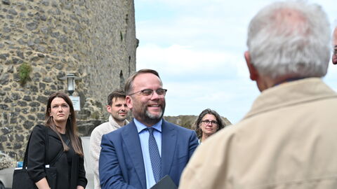 Minister Gremmels im Gespräch