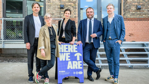 V. l. n. r. Marcus Gwechenberger, Martina Weinhart, Susanne Völker, Timon Gremmels, Sebastian Baden
