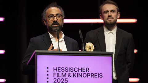 Preisträger am Rednerpult