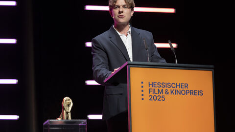 Preisträger am Rednerpult