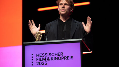 Preisträger am Rednerpult