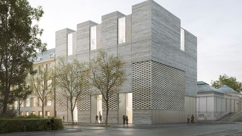 Siegerentwurfs des Architekturwettbewerbs für den Erweiterungsbau des Museums Wiesbaden