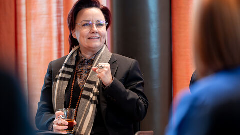 Impressionen von der Fishbowl-Diskussion beim Berlinale-Empfang in der hessischen Landesvertretung 2026.