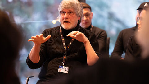 Impressionen von der Fishbowl-Diskussion beim Berlinale-Empfang in der hessischen Landesvertretung 2026.
