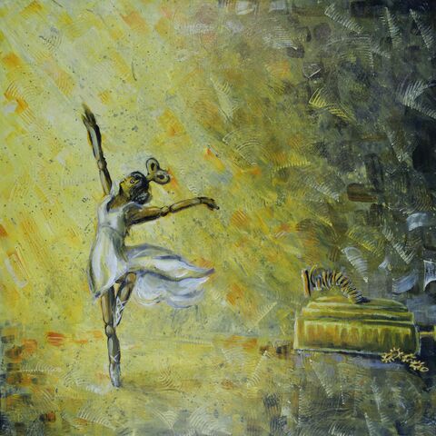 Eine Ballerina tanzt sich frei von ihrer Spieldose frei.