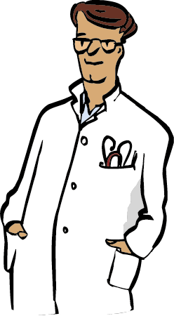 Arzt Dieser Mann hat Medizin studiert. Zu ihm geht man, wenn man krank ist.