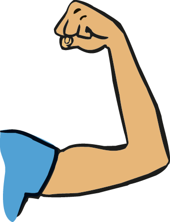 stark-2 Ein starker Arm mit geballter Faust